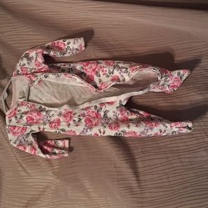 Wonder Nation floral footed pajamas